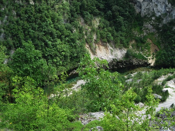 Река Пива после плотины